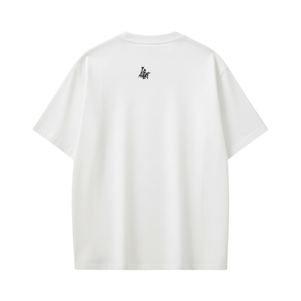 LOOK IN MY EYES BE AUYTST WHITE T-SHIRT