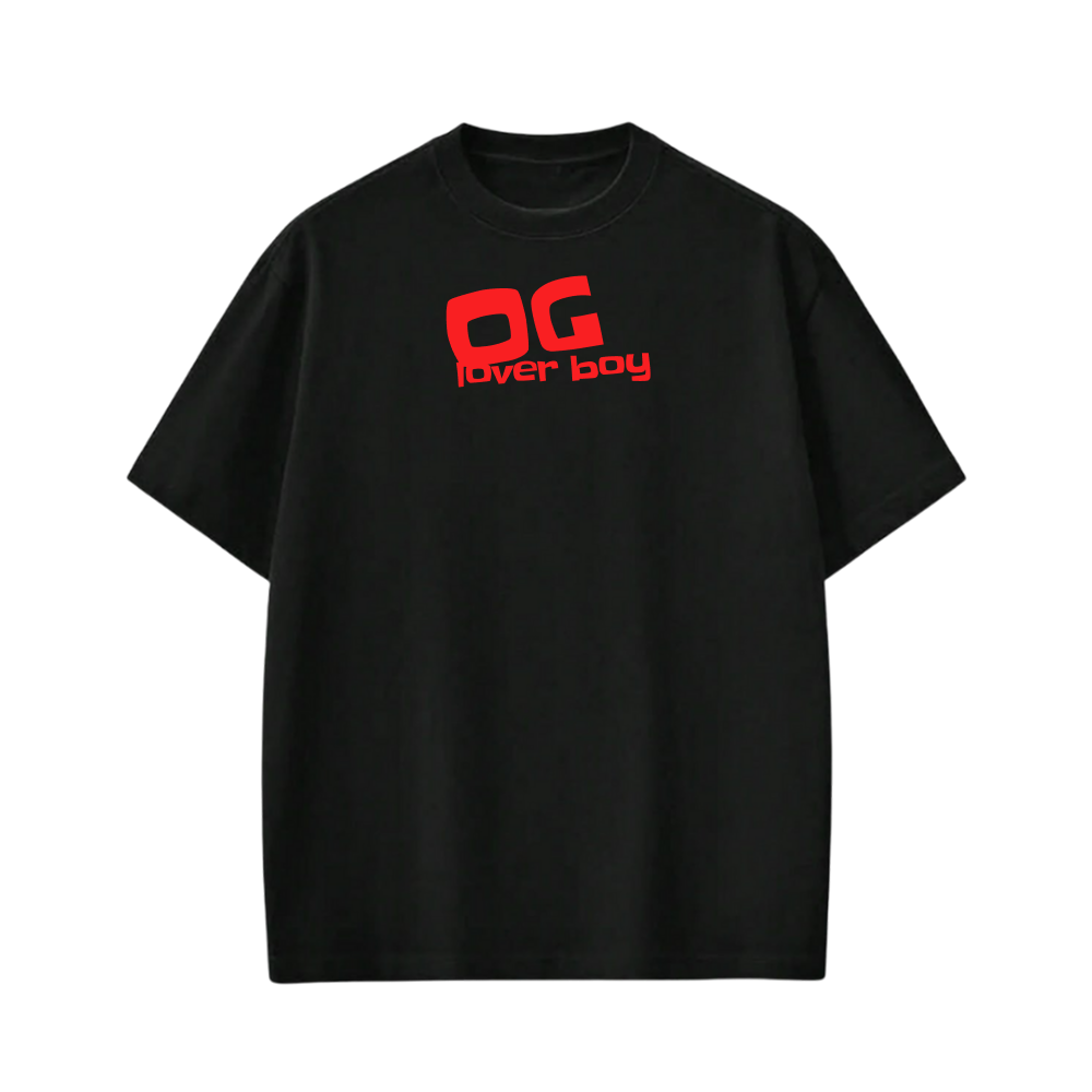 RED OG LOVER BOY BLACK T-SHIRT