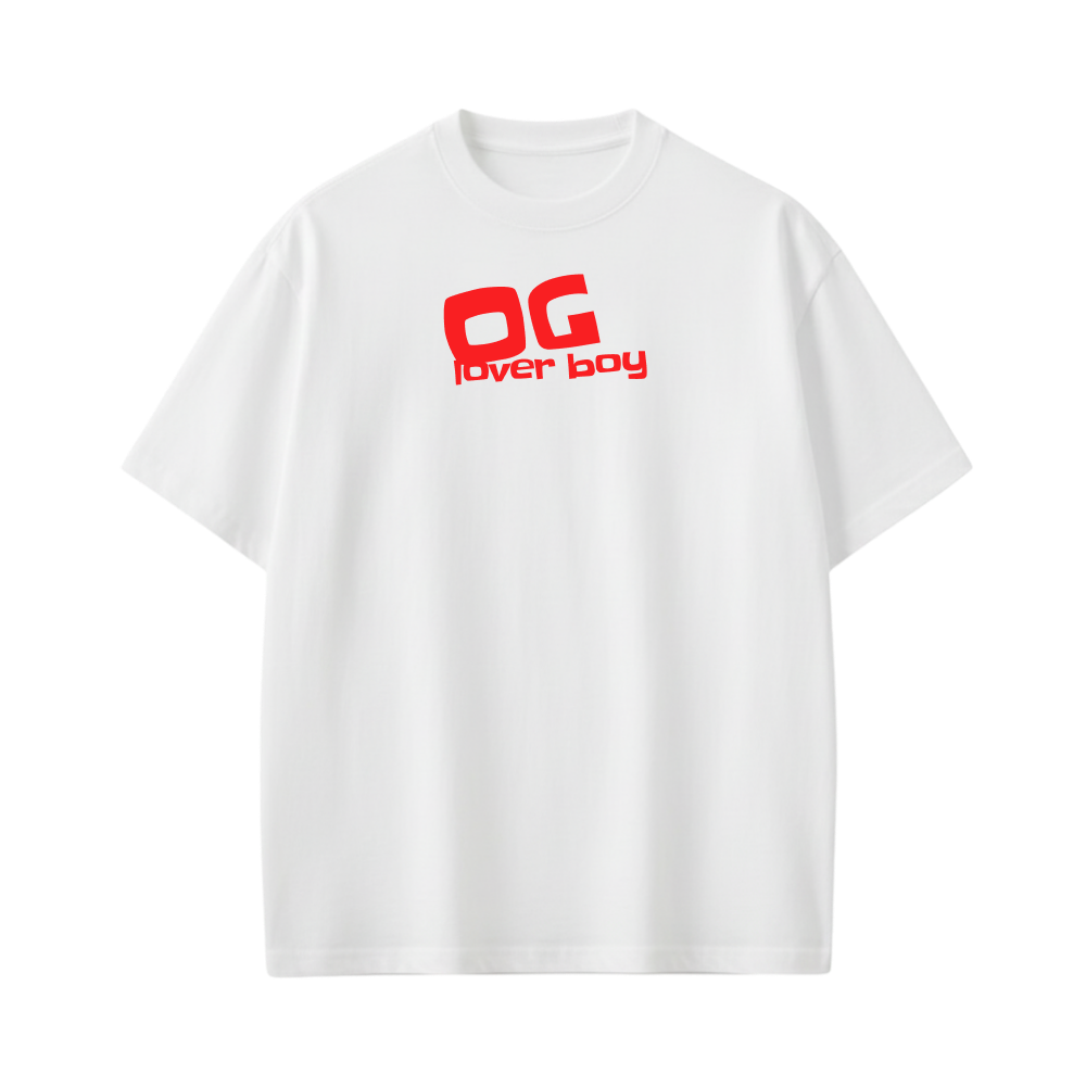 RED OG LOVER BOY WHITE T-SHIRT