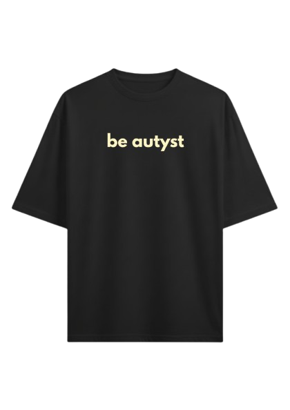 Be Autyst Look Mom I Can Fly Tshirt - Black