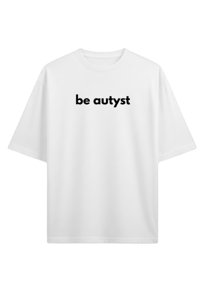 Be Autyst Fit check Tshirt - White