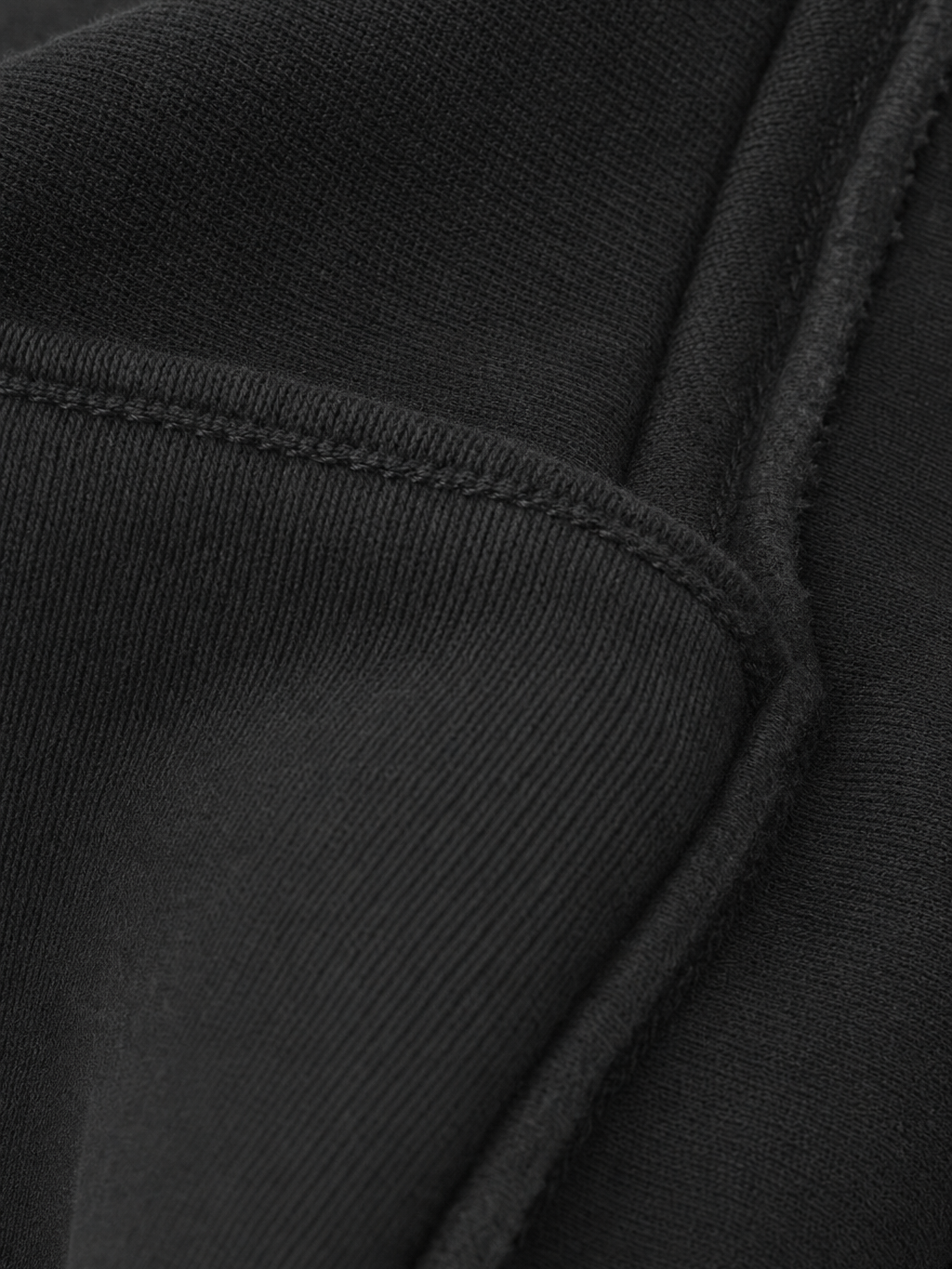 Be Autyst Blank Canvas Black Cropped Hoodie – close-up detail