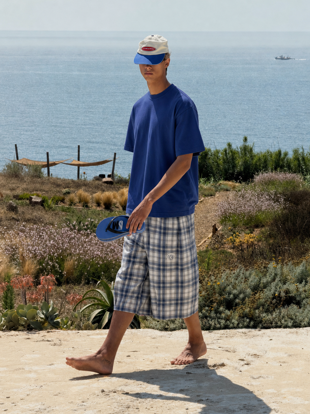 Be Autyst Feb 30 Blue T-Shirt – model front