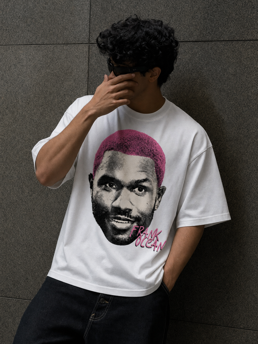 Be Autyst Ocean Archive White T-Shirt – model front