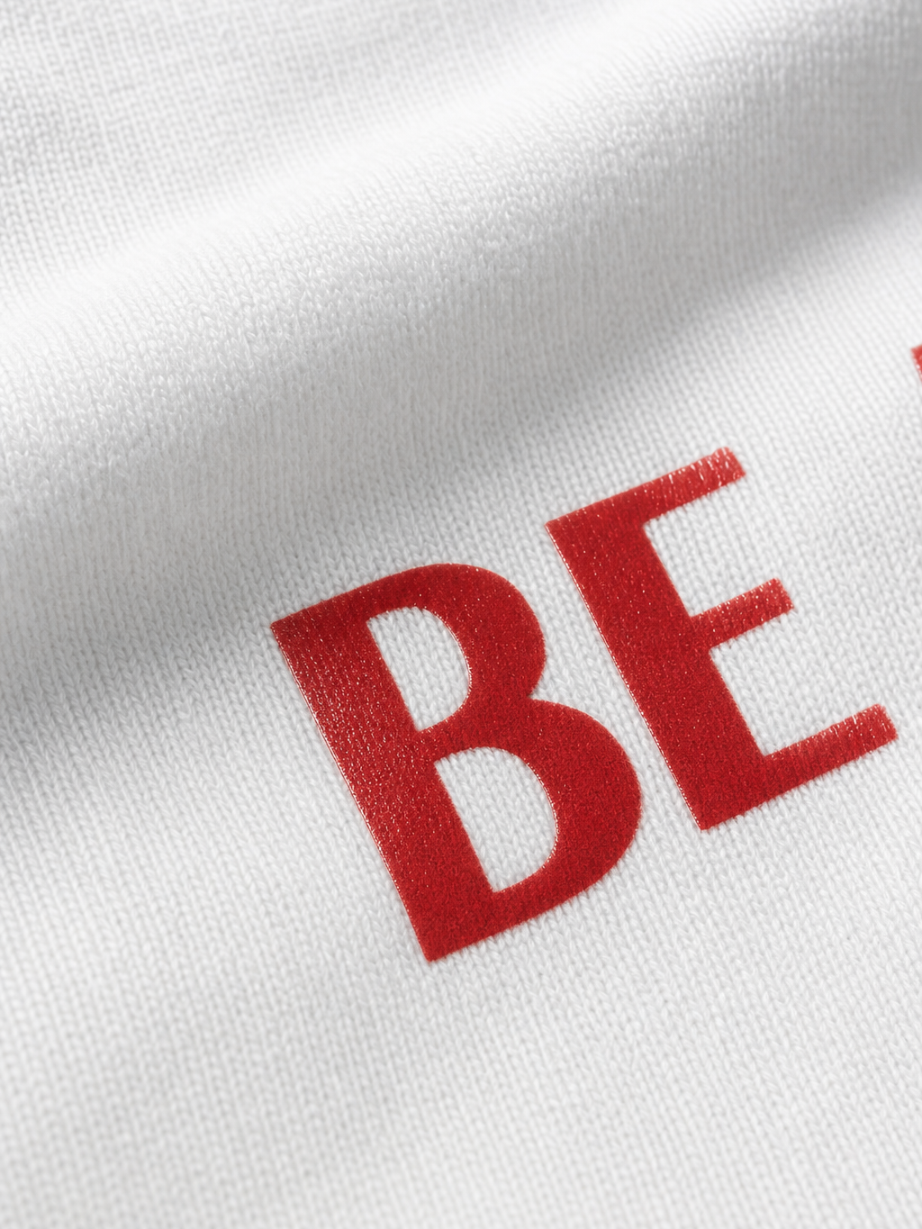 Be Autyst Money Mindset White T-Shirt – close-up detail
