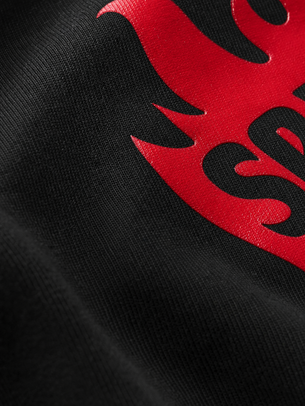 See You In Hell Be Autyst Black T-Shirt – close-up detail