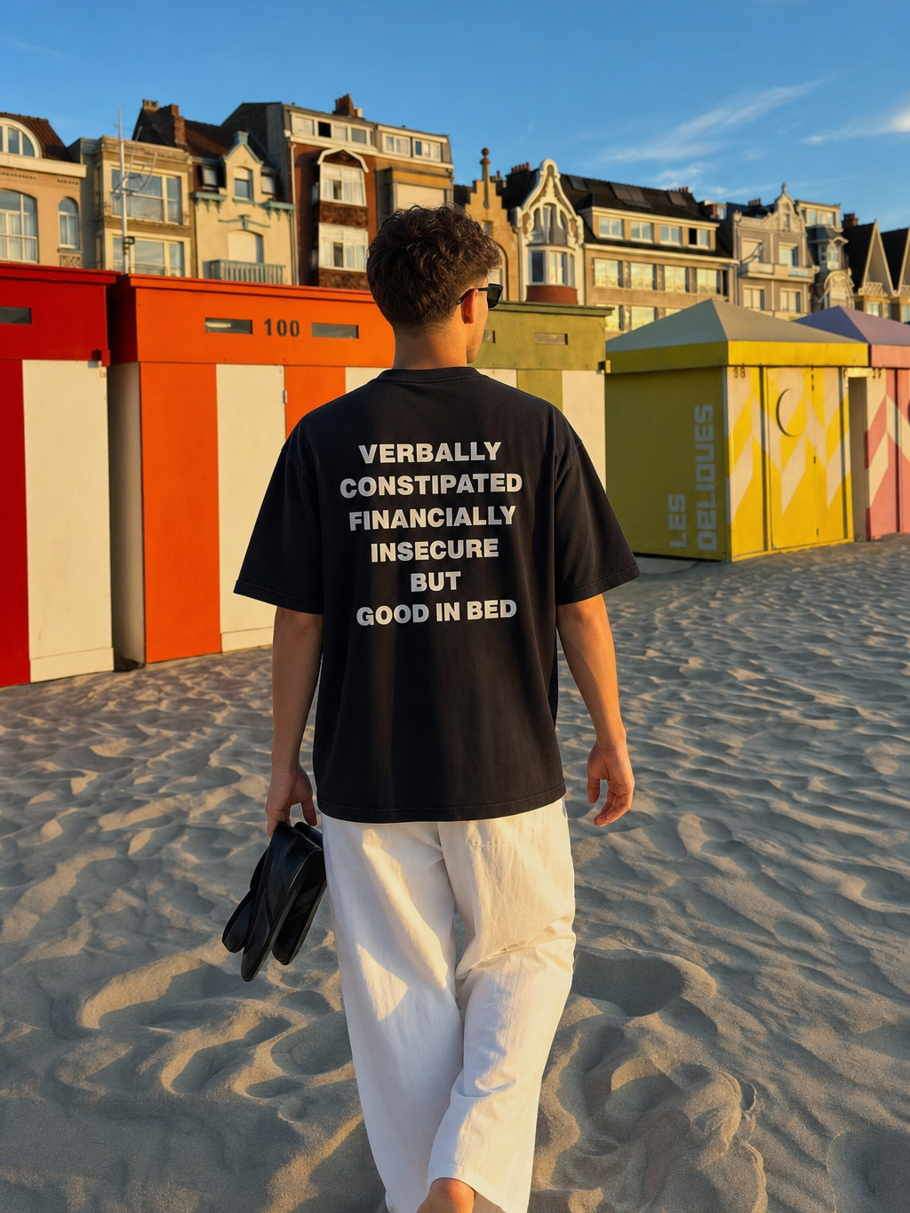 Be Autyst No Filter Black T-Shirt – model back