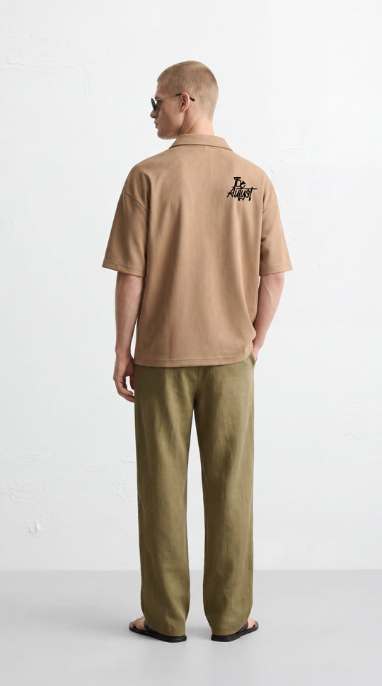 23 Be Autyst Quarter Zip Sand T-Shirt