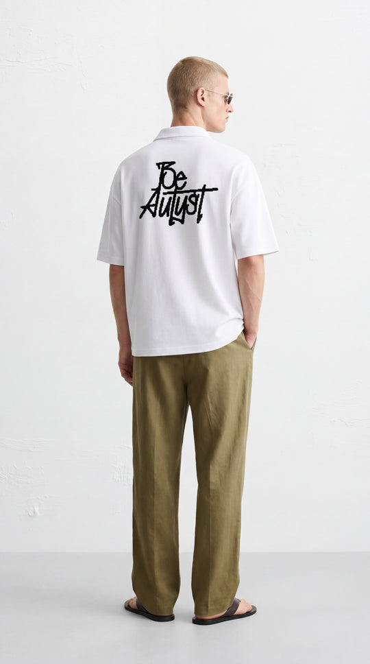 23 Be Autyst Quarter Zip White T-Shirt