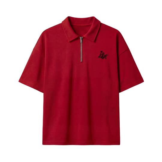 23 Be Autyst Quarter Zip Red T-Shirt