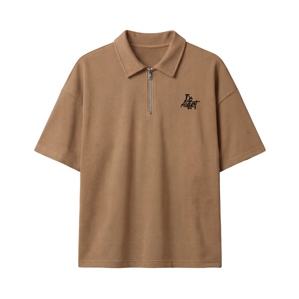 23 Be Autyst Quater Zip Sand T-Shirt