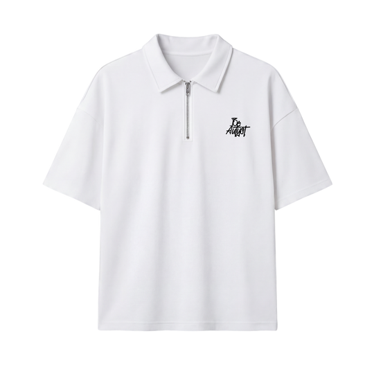 23 Be Autyst Quarter Zip White T-Shirt