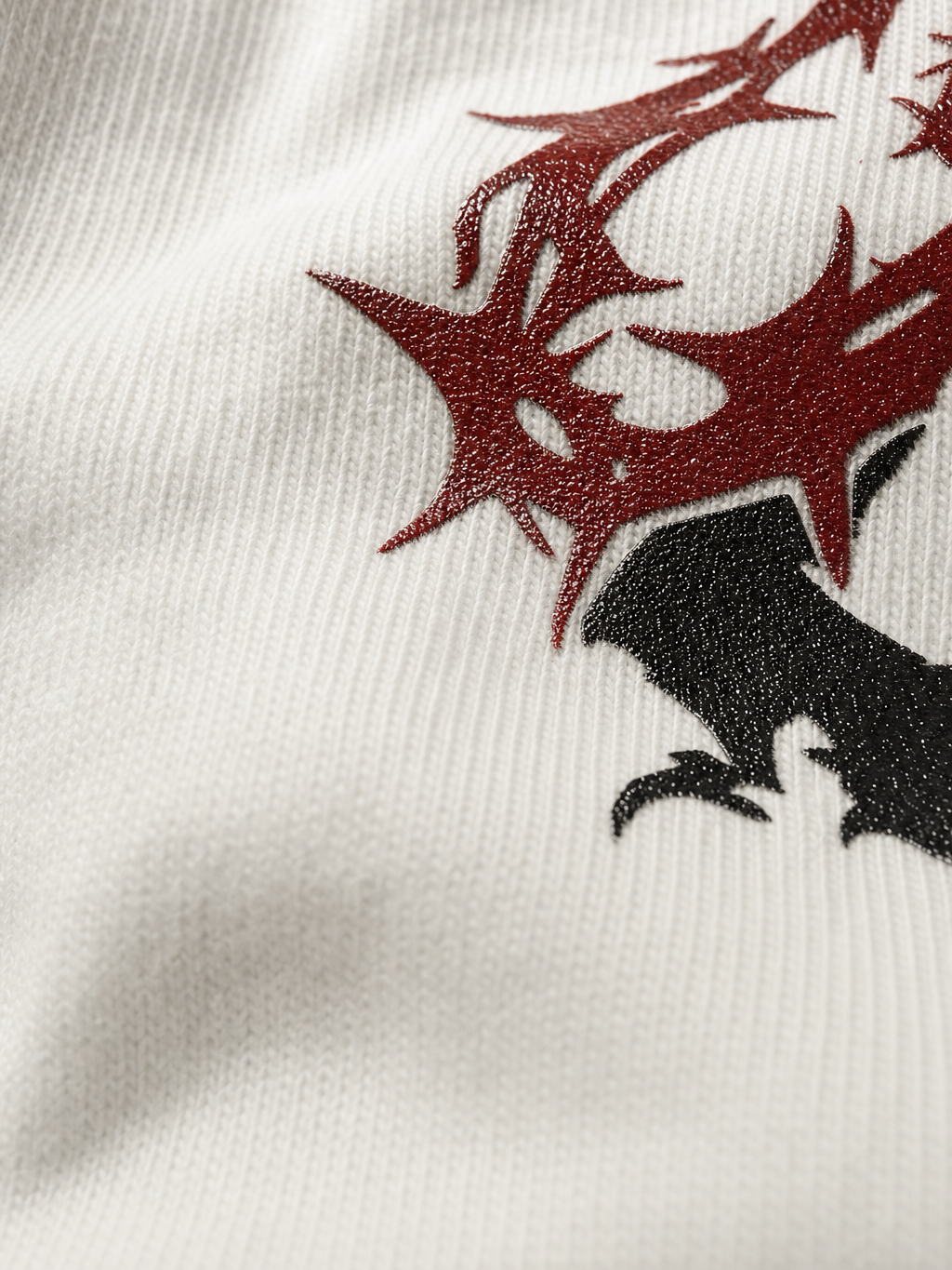 Rise Be Autyst White T-Shirt – close-up detail