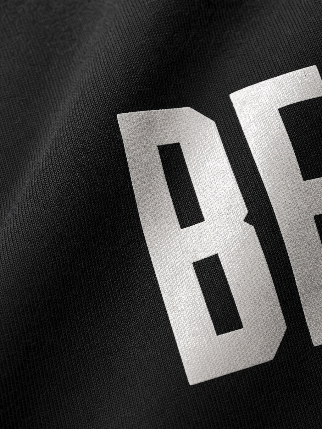 Be Autyst Solitude Black T-Shirt – close-up detail