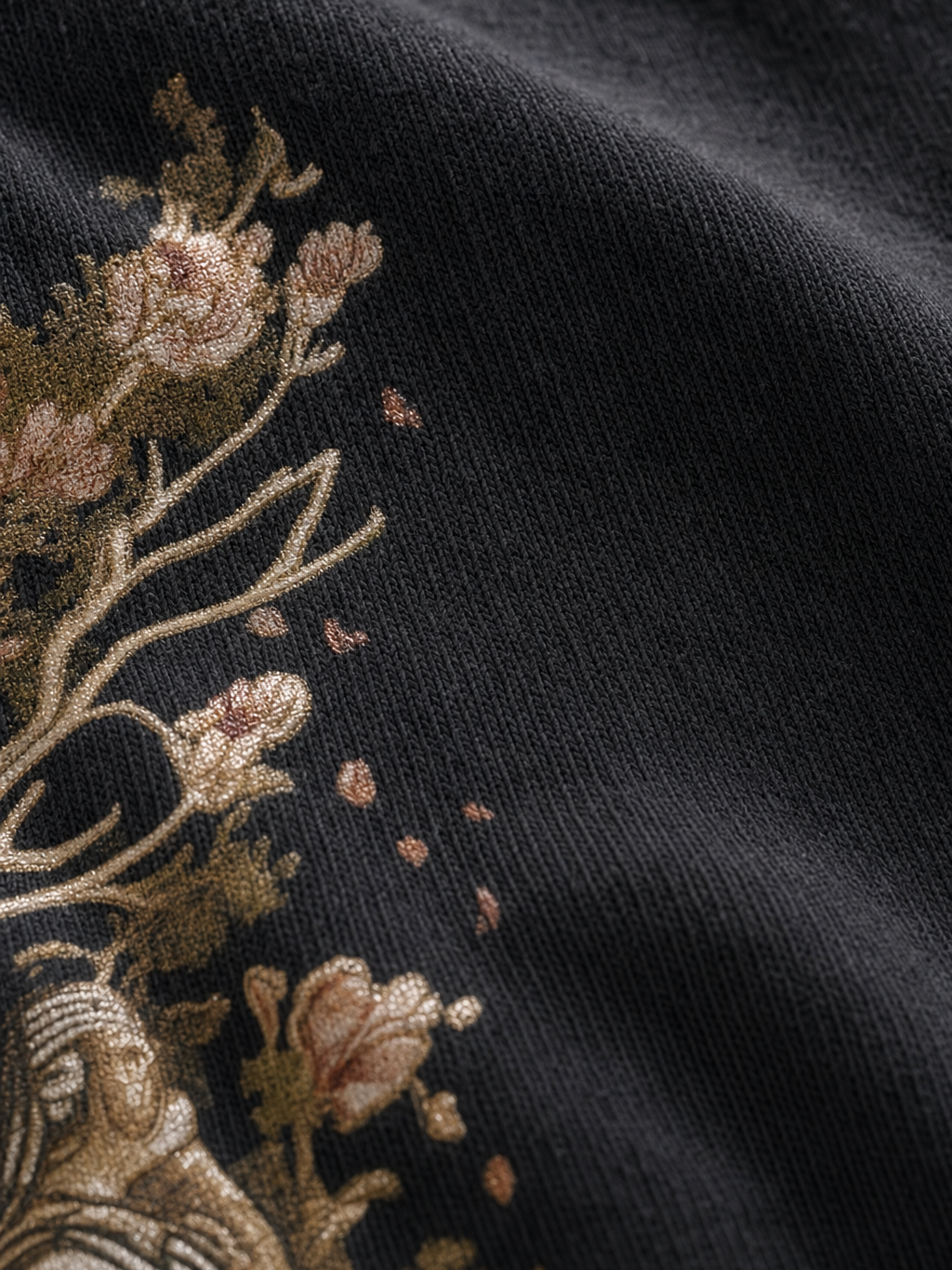 Myth Stitch Be Autyst Black Contrast Denim – close-up detail