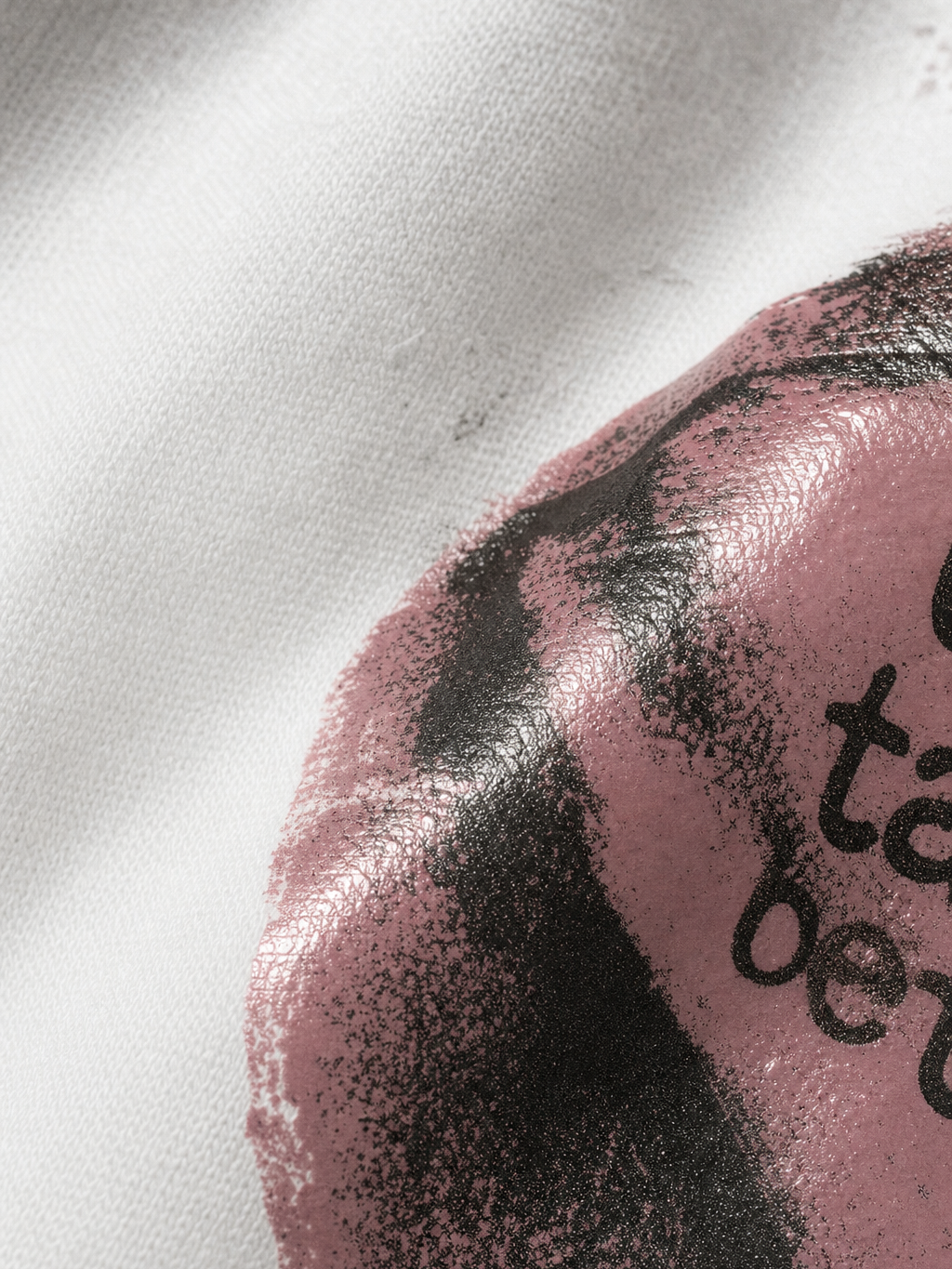Chaos Be Autyst White T-Shirt – close-up detail