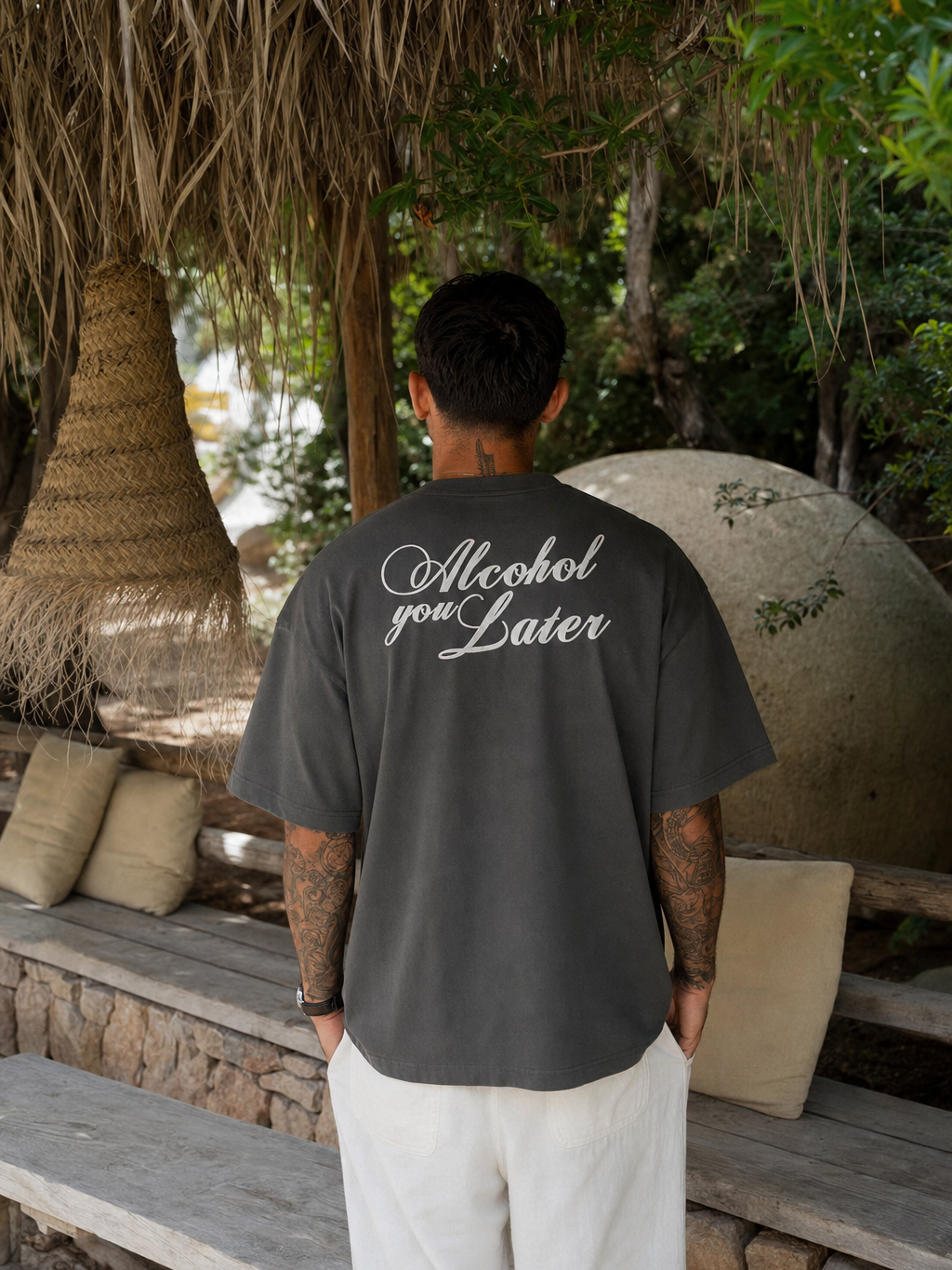 Be Autyst After Hours Black T-Shirt – model back