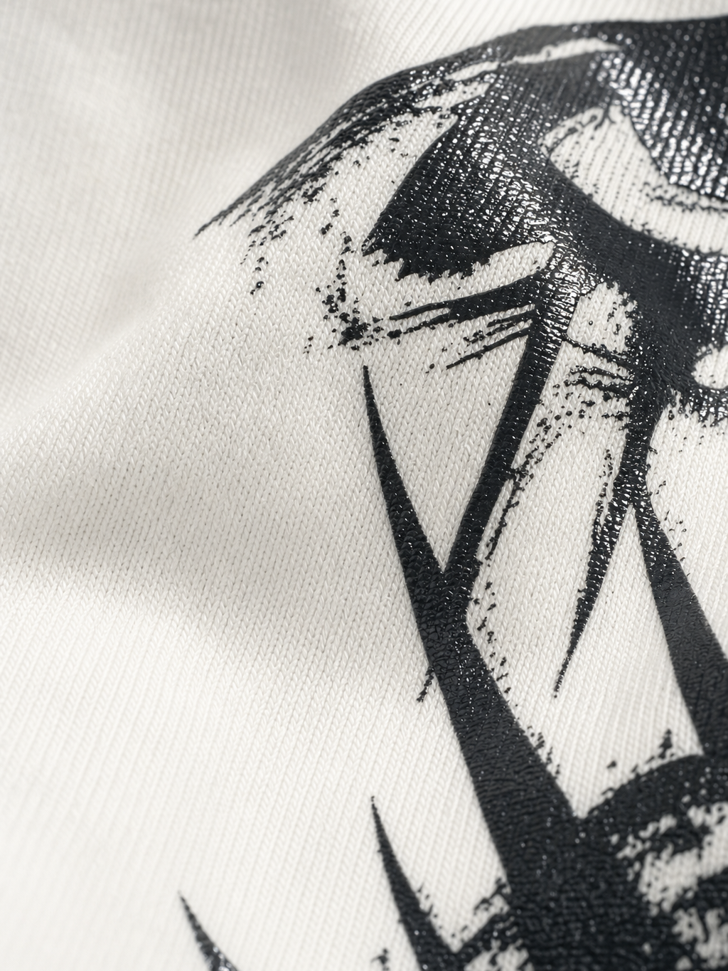 Eyes Be Autyst White T-Shirt – close-up detail