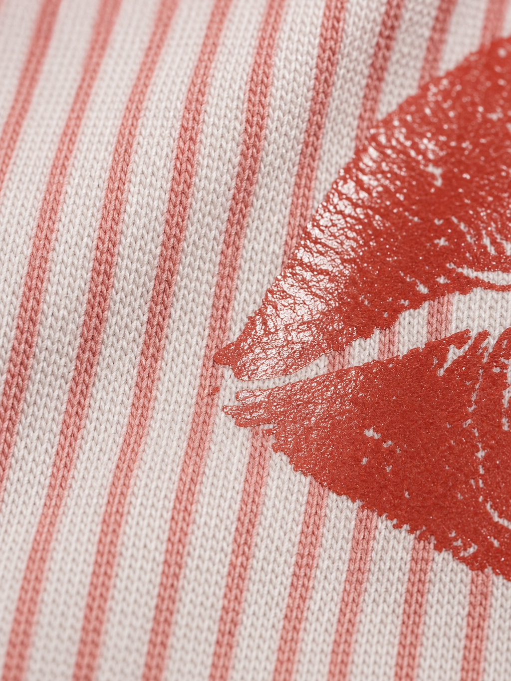 Lipstick Be Autyst Pink Stripe Shirt – close-up detail