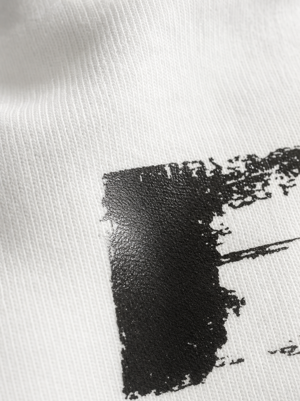 Fight Club Tshirt - White – close-up detail