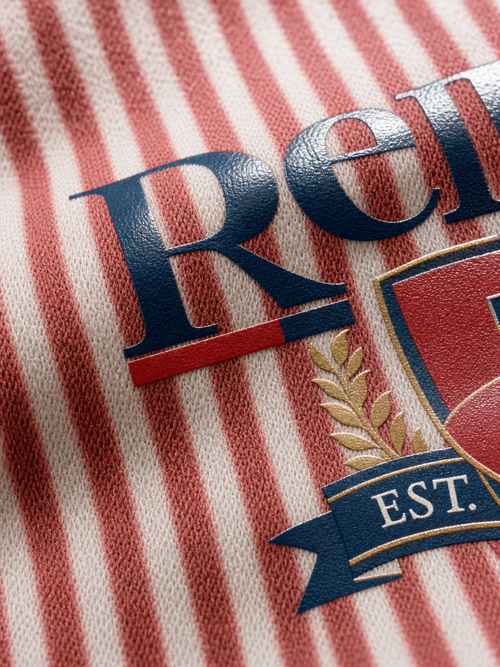 Bad Choices Be Autyst Pink Striped Shirt – close-up detail