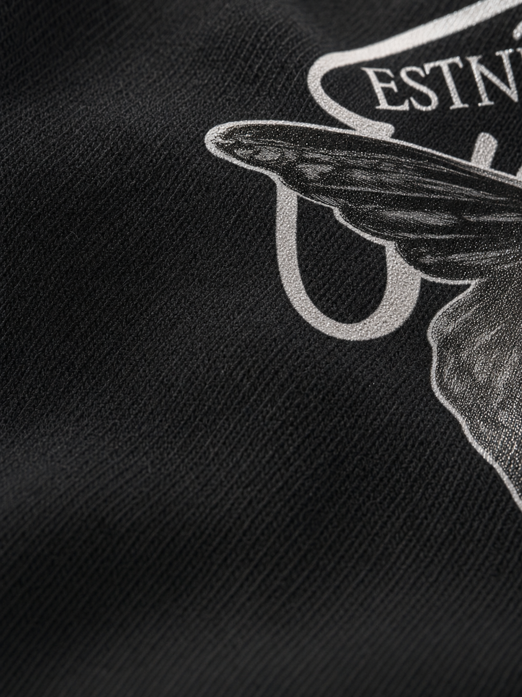 Destiny Be Autyst Quarter Zip Black T-Shirt – close-up detail