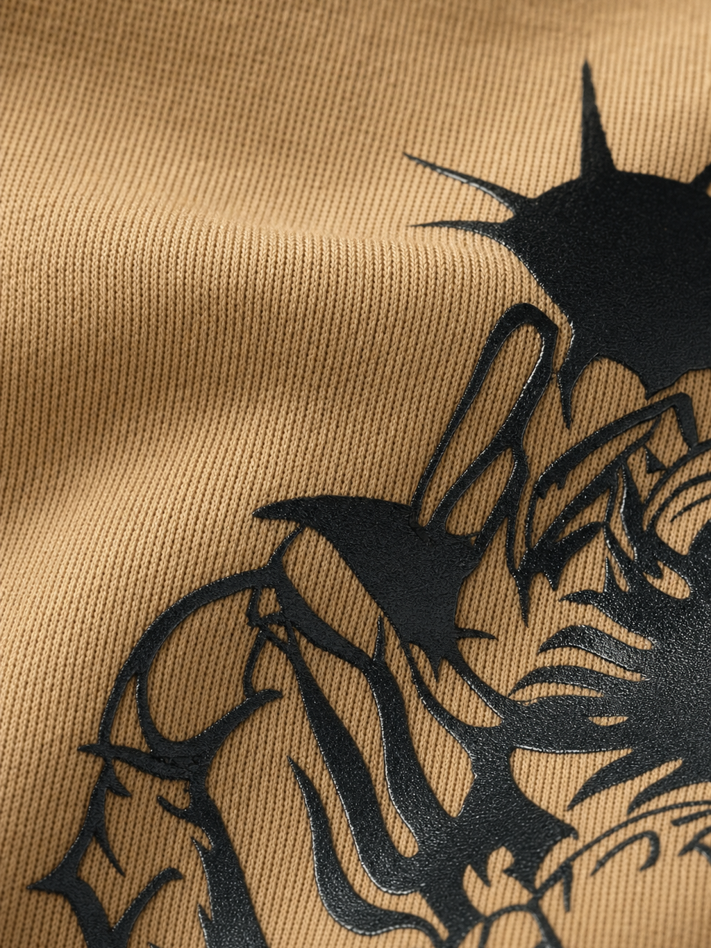 Fate Be Autyst Sand T-Shirt – close-up detail