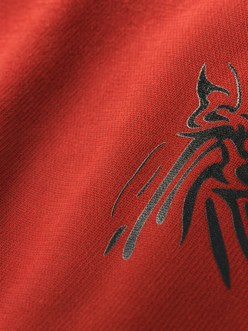 Be Autyst Goat Aura Red T-Shirt – close-up detail