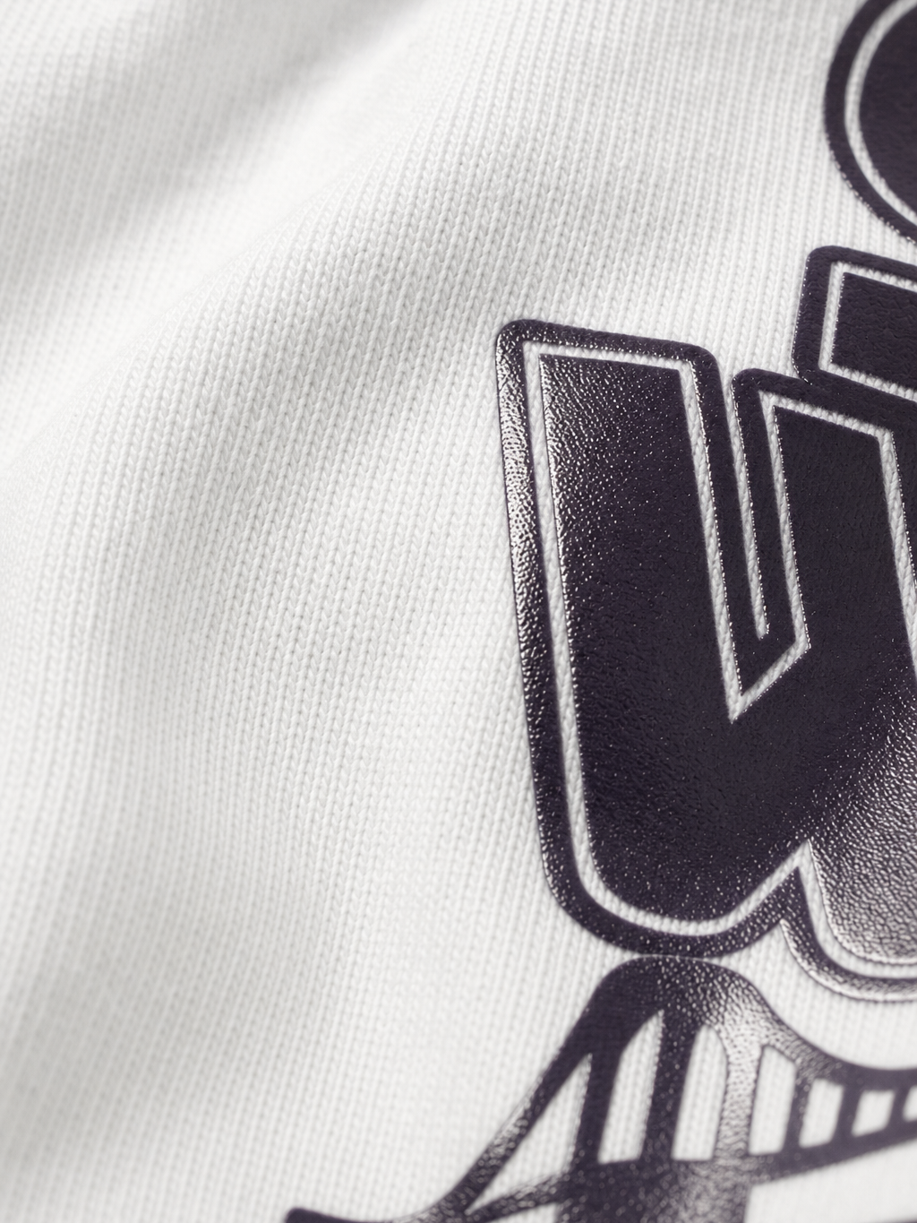 Saints 2.0 Be Autyst Quarter Zip White T-Shirt – close-up detail