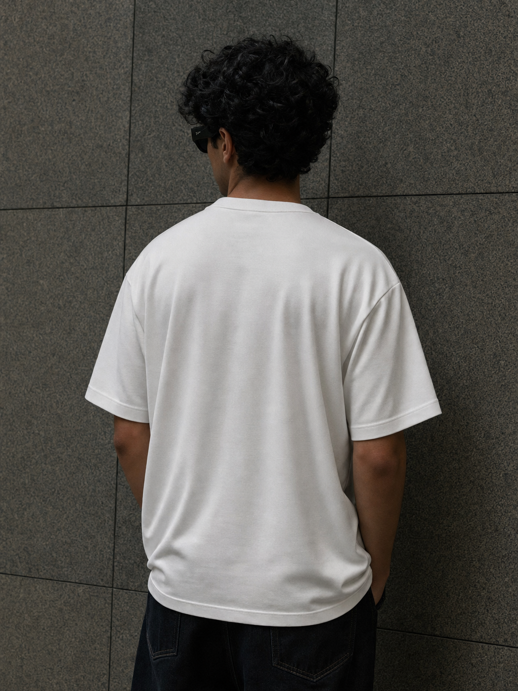 Be Autyst Ocean Archive White T-Shirt – model back