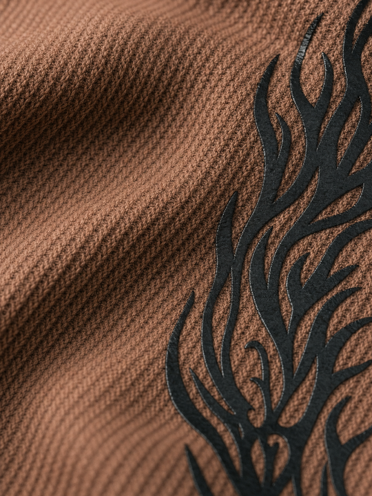 Dragon Mocha Brown Waffle T-shirt