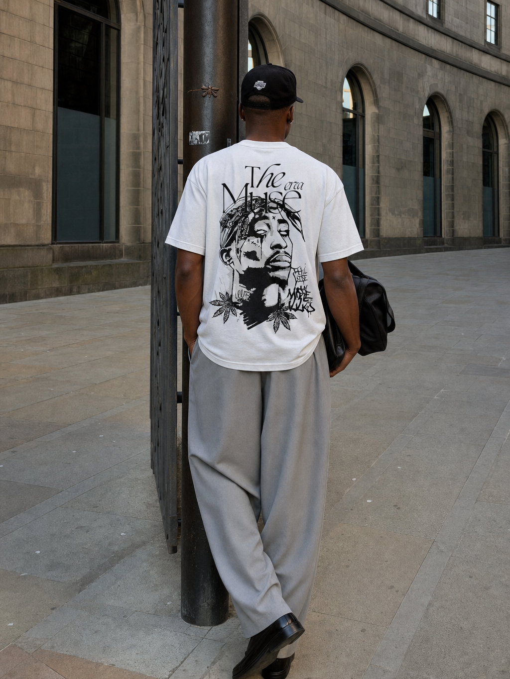 Be Autyts Culture Muse White T-Shirt – model back