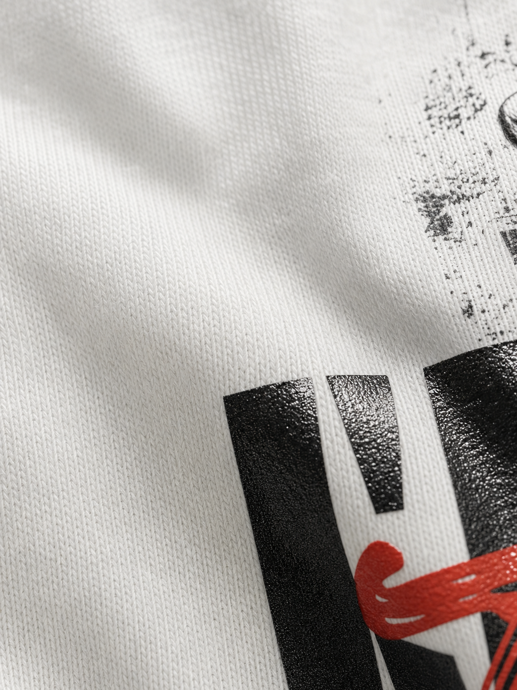 Think Be Autyst White T-Shirt – close-up detail