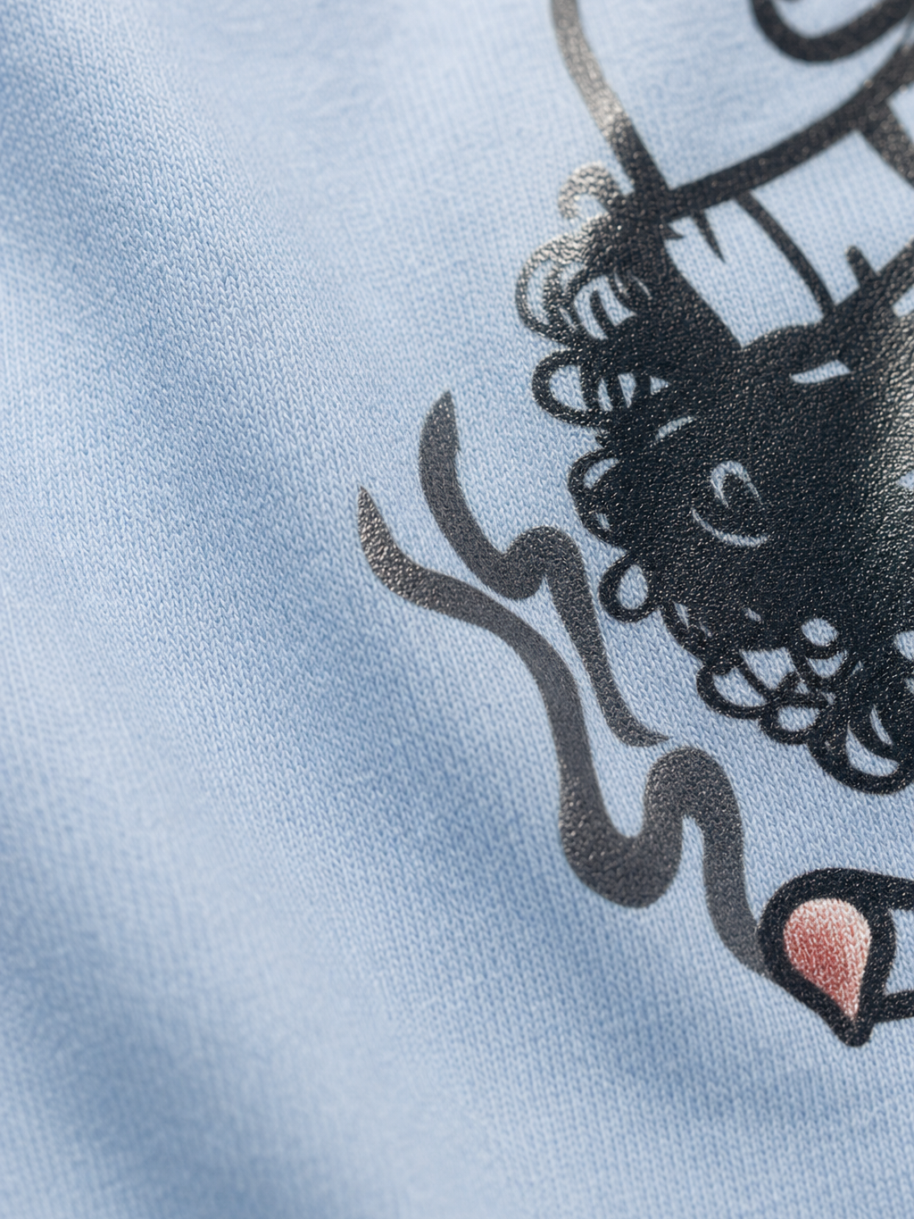 Autist Be Autyst Ice Blue Shirt – close-up detail