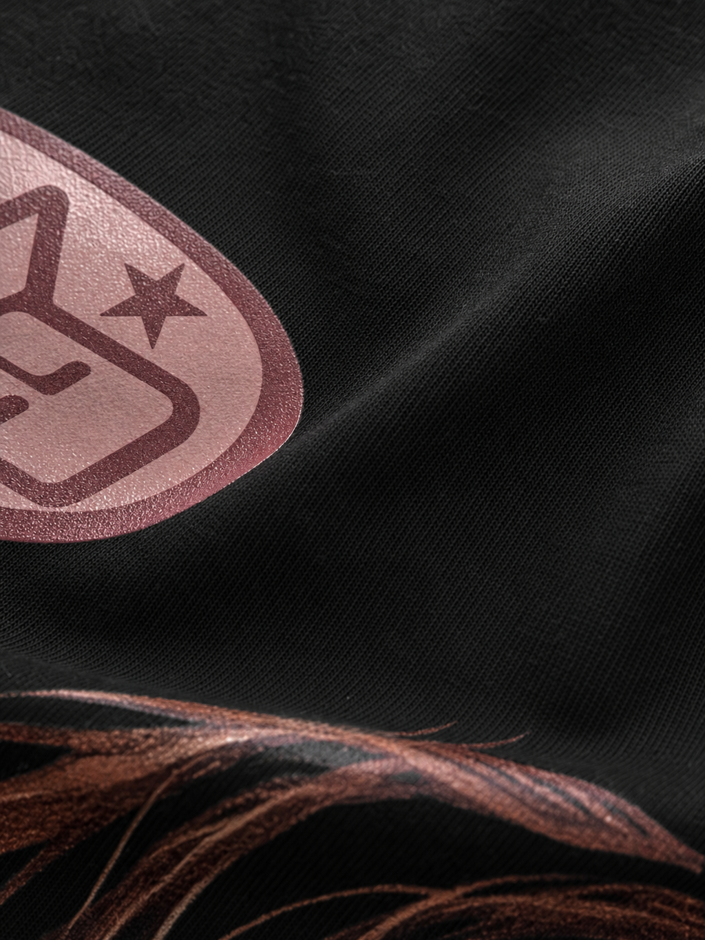 Be Autyst Tyla Legacy Black T-Shirt – close-up detail