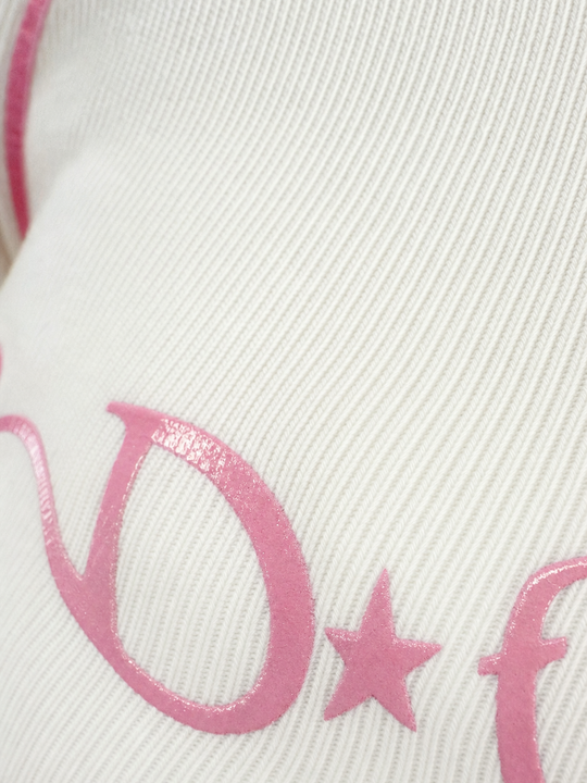 Be Autyst Contrast Thread White Top