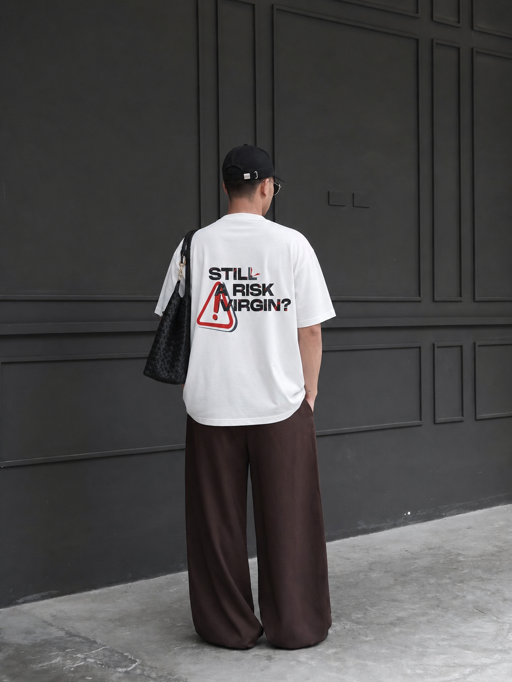 Be Autyst Risk Archive White T-Shirt – model back