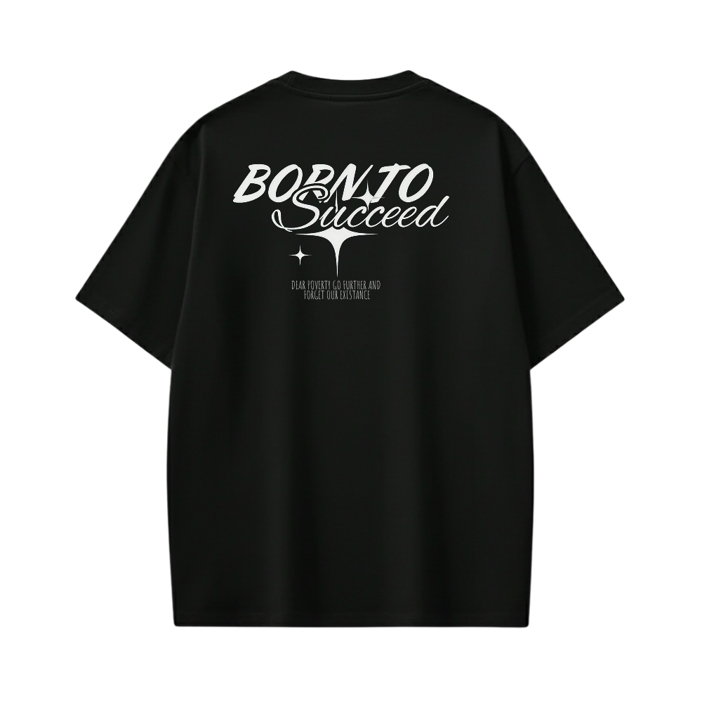 BORN TO SUCCEED BE AUTYST BLACK T-SHIRT