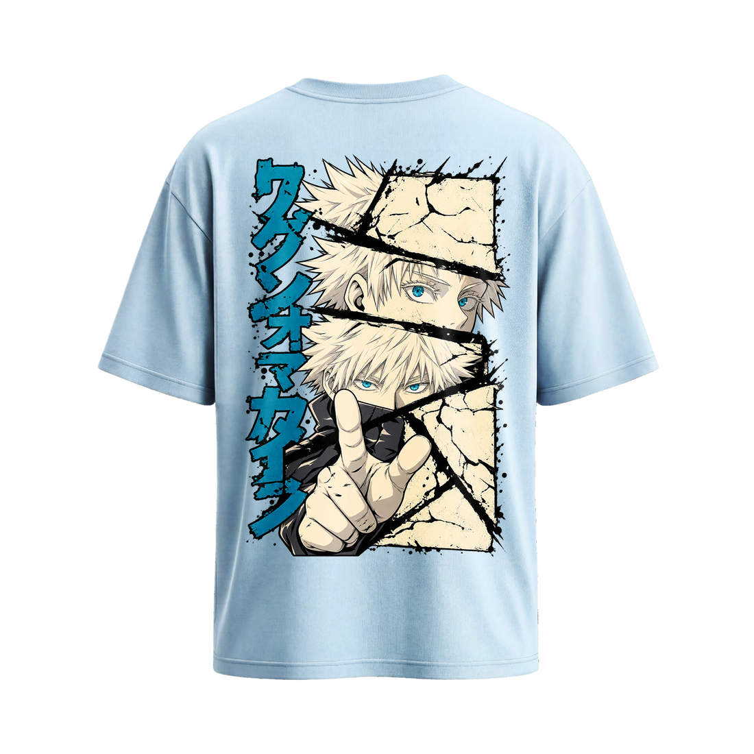 Be Autyst Anime Ice Blue T-Shirt