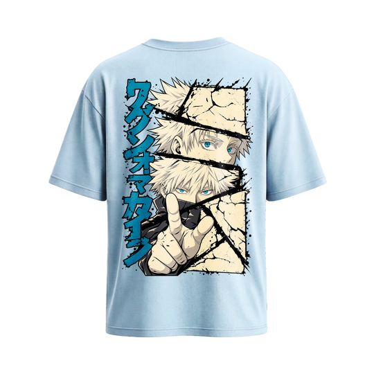 Be Autyst Anime Ice Blue T-Shirt