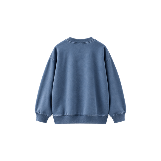 Be Autyst Blue Acid Wash Sweatshirt