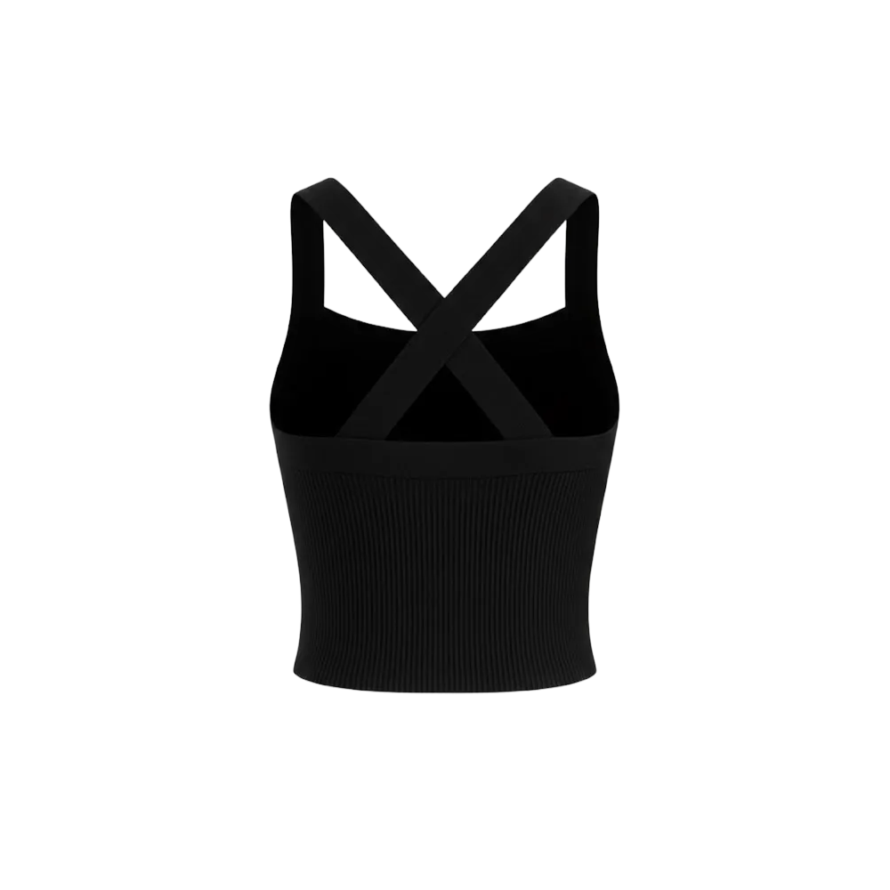 Be Autyst Cross Back Black Top