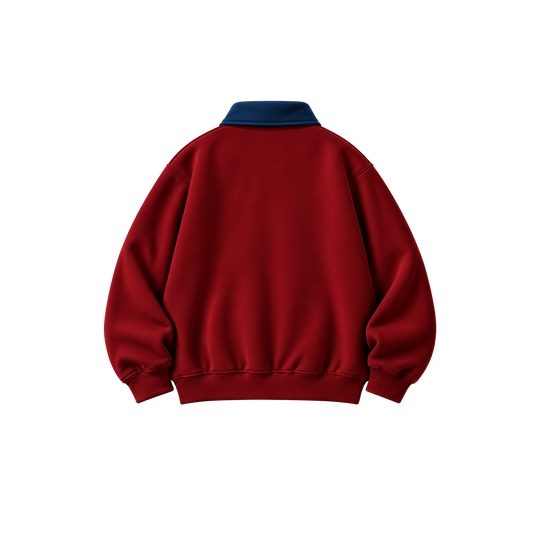 Be Autyst Culture Code Burgundy Half-Zip Sweatshirt