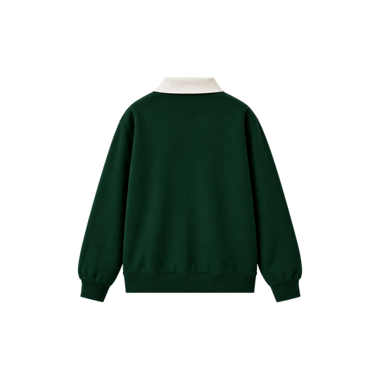 Be Autyst Deadstock Forest Green Polo Sweatshirt