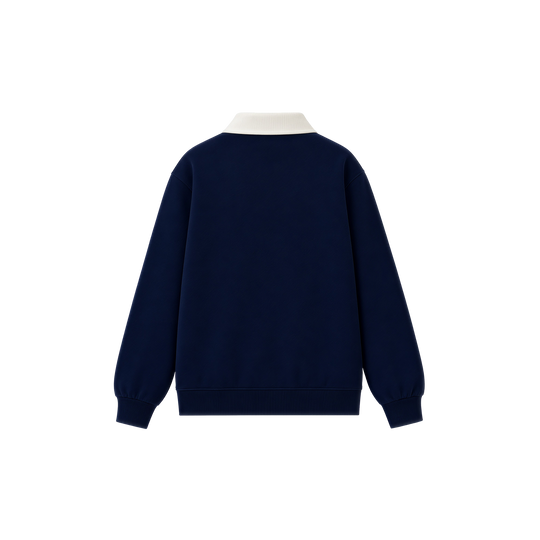 Be Autyst Deadstock Navy Polo Sweatshirt
