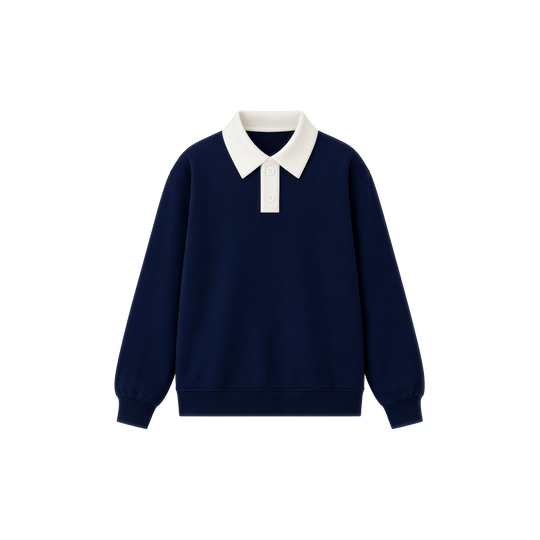Be Autyst Deadstock Navy Polo Sweatshirt