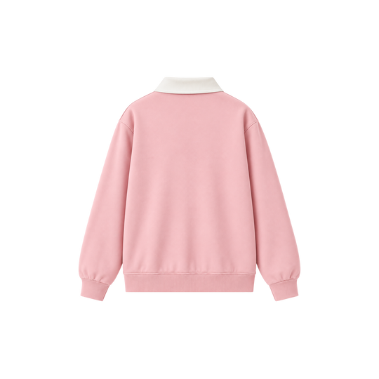 Be Autyst Deadstock Pink Polo Sweatshirt