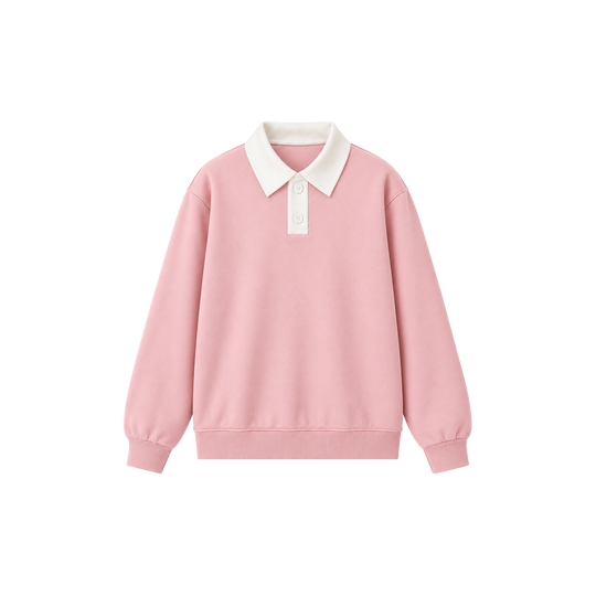 Be Autyst Deadstock Pink Polo Sweatshirt