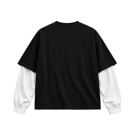 Be Autyst Double Vision Black Layered T-Shirt