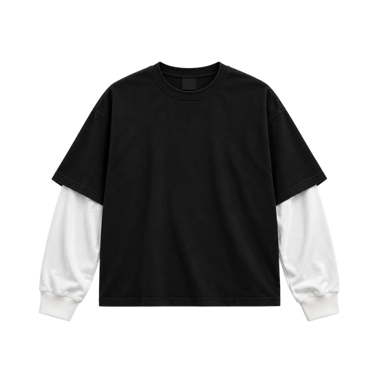 Be Autyst Double Vision Black Layered T-Shirt